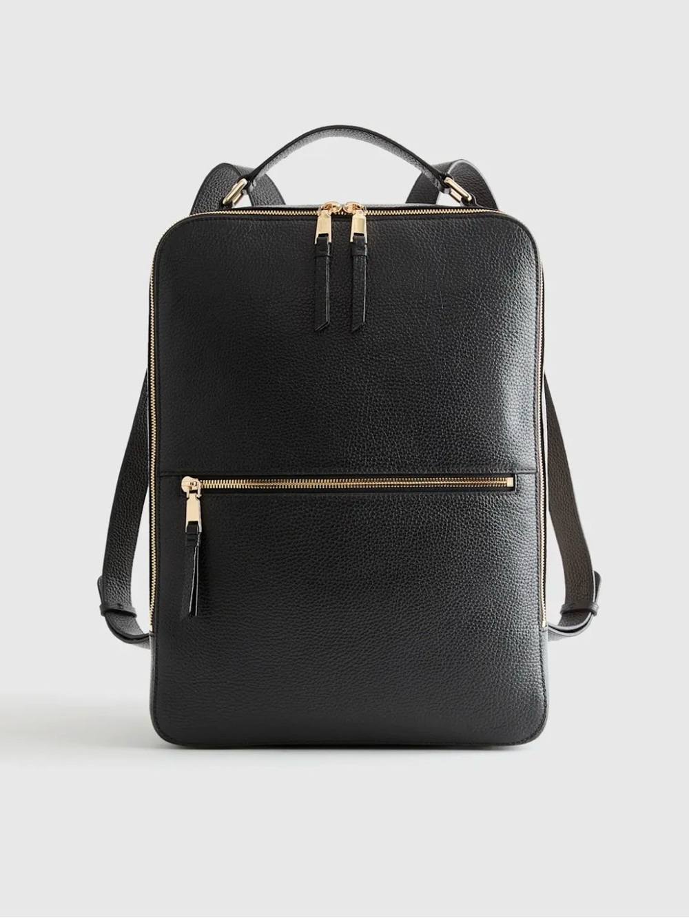 Quince Marlow Laptop Backpack - Beautiful Black Grain Leather